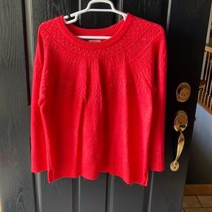 Evri “Hot Coral” Long Sleeved Pull Over Sweater